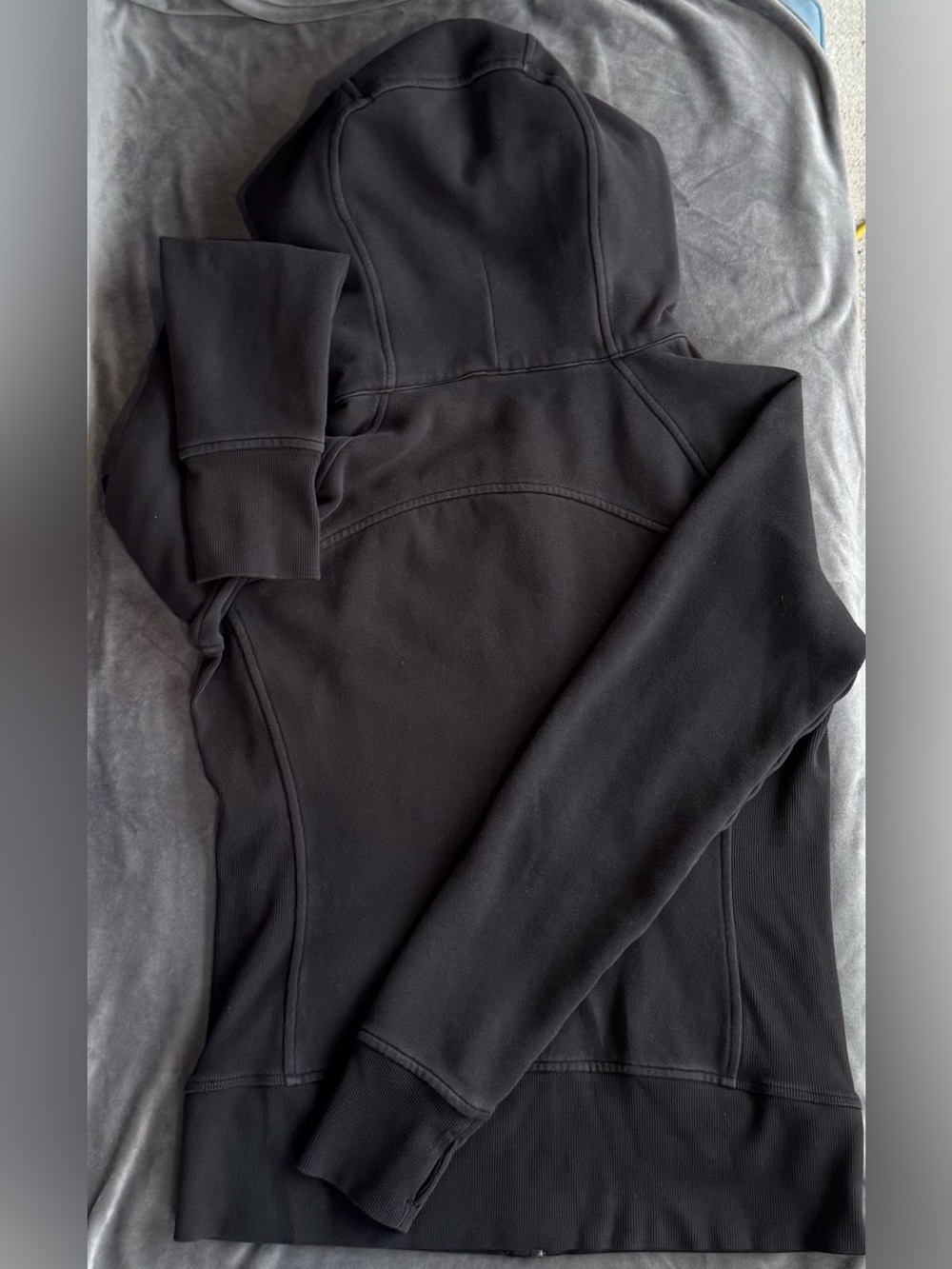 Lululemon Scuba Full-Zip Hoodie Black Size 8 Cotton EUC - Picture 4 of 5